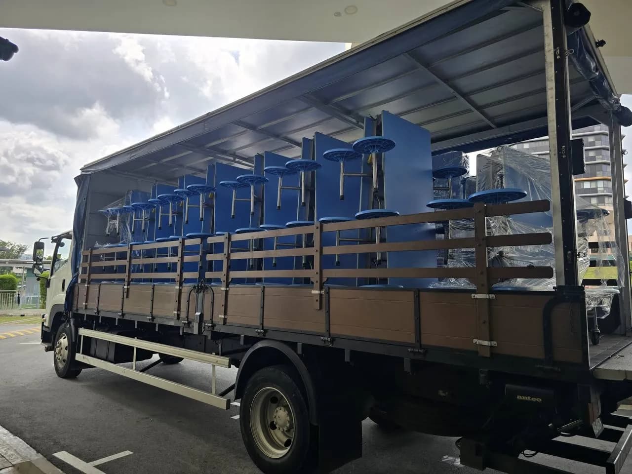 Recovered furniture loaded for transport by CPL