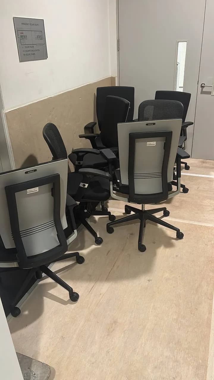 Pre-loved office chairs collected for reuse